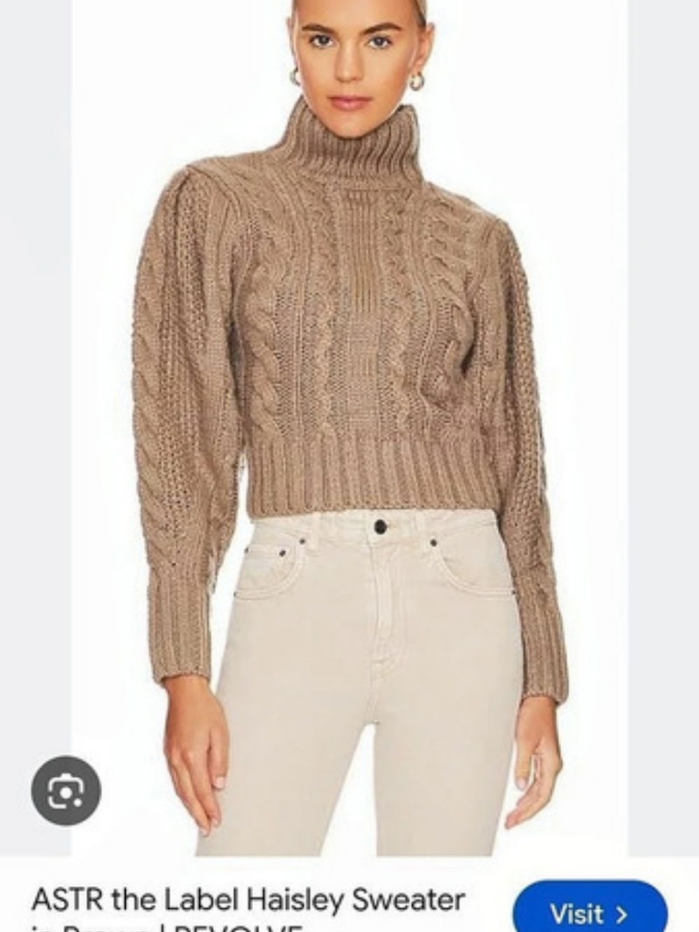 ASTR the Label Haisley Sweater Brown Turtleneck Sweater Size M NWT